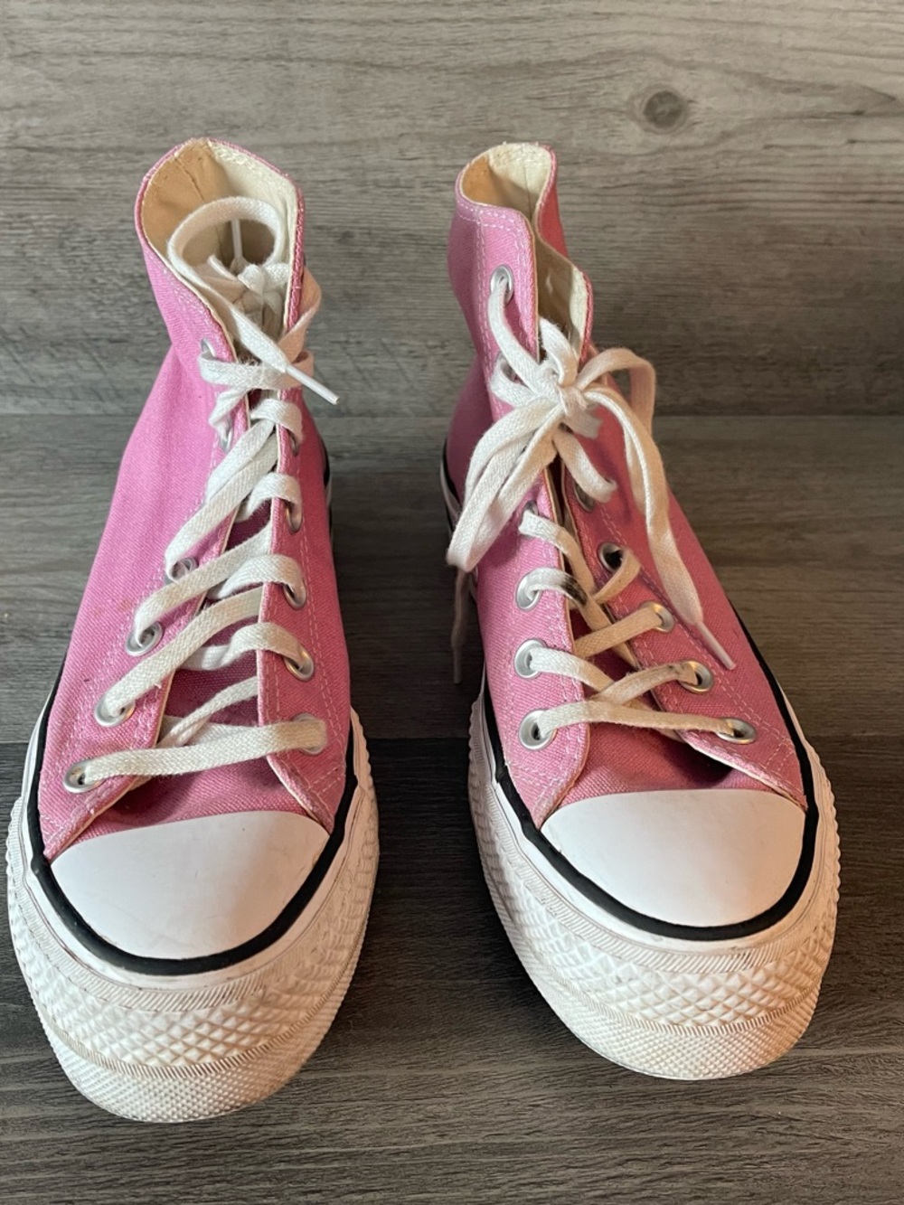 Converse Pink High-Top Platform Sneakers - Picture 4 of 9